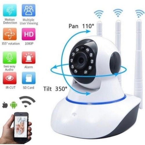 IP CAMERA CCTV 3 ANTENA v380 WIRELESS WIFI SMART NET CAMERA