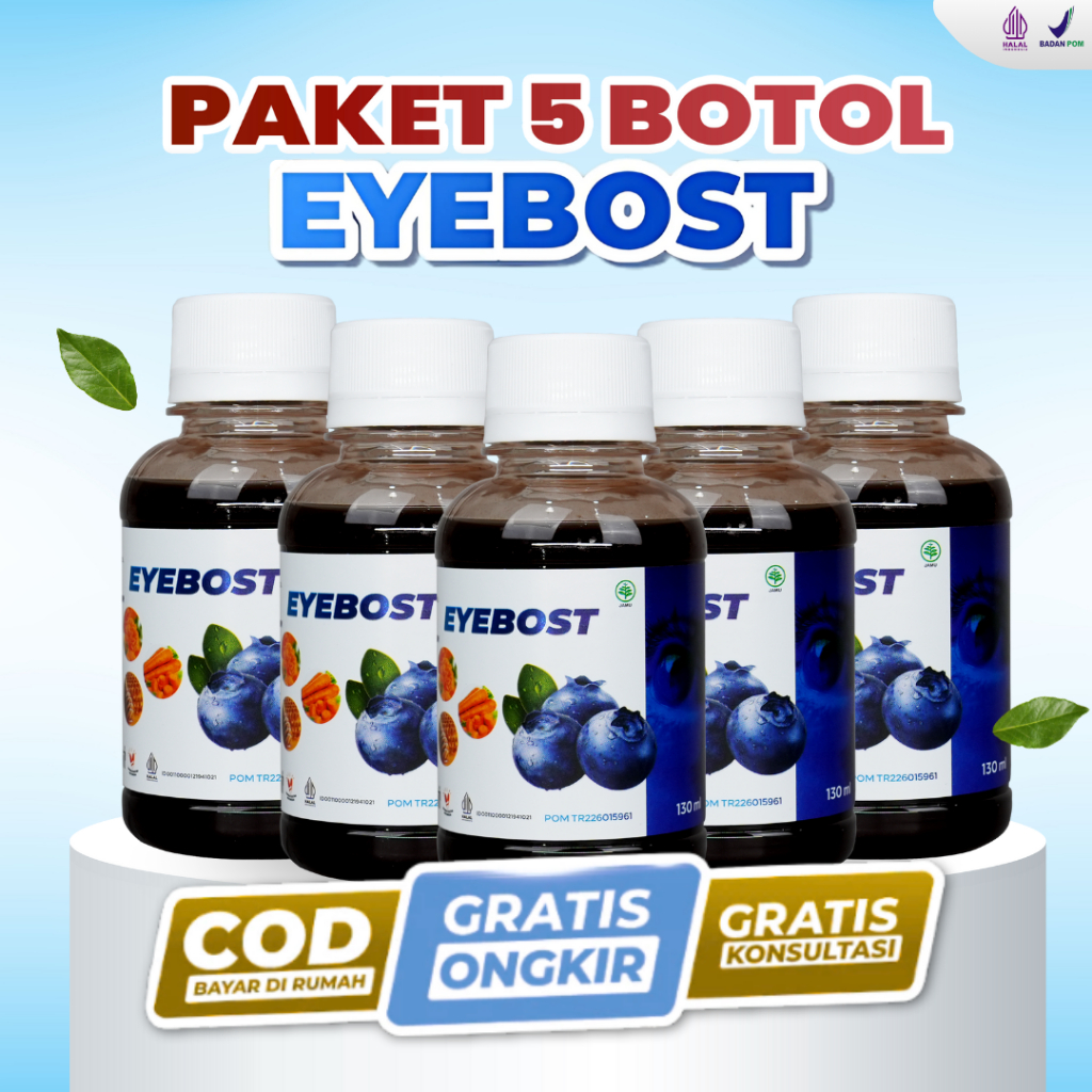 MURAH Paket Hemat 5 Botol Suplemen Mata Minus Katarak Pterygium Glaukoma MADU PTERYGIUM