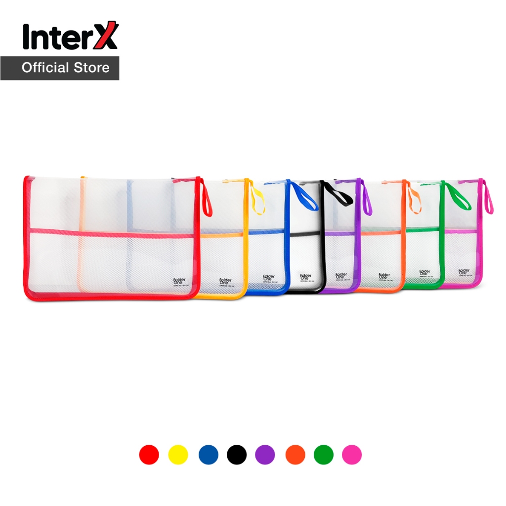 Folder One Zipper Bag / Map Sleting Jaring Tempat Arsip Dokumen Folio (F4)