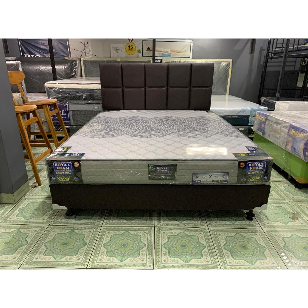 Paket Kasur Busa Royal Foam Grand Esteem Fullset + Divan Sandaran Premium