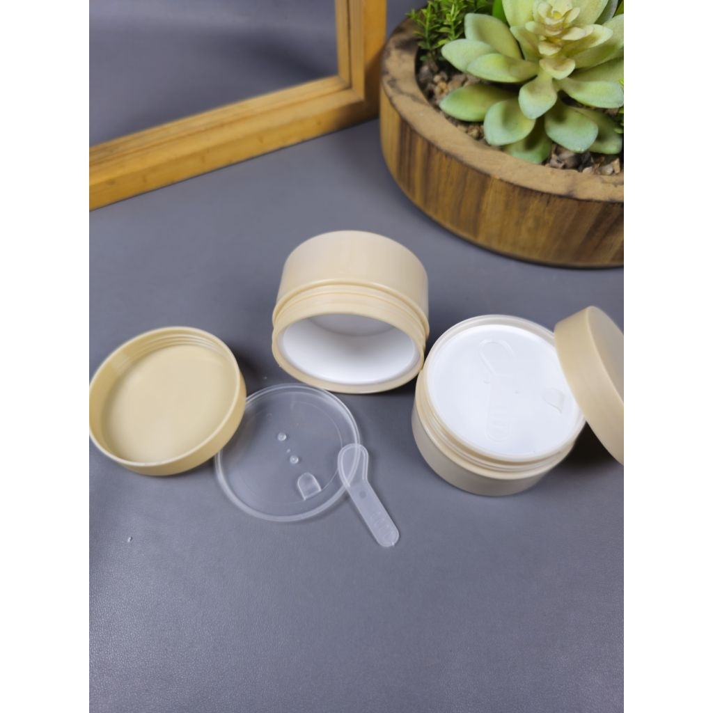 Pot PP Spatula 30 GR Coklat / Pot Cream 30 GR / Pot Cream Spatula 30 GR