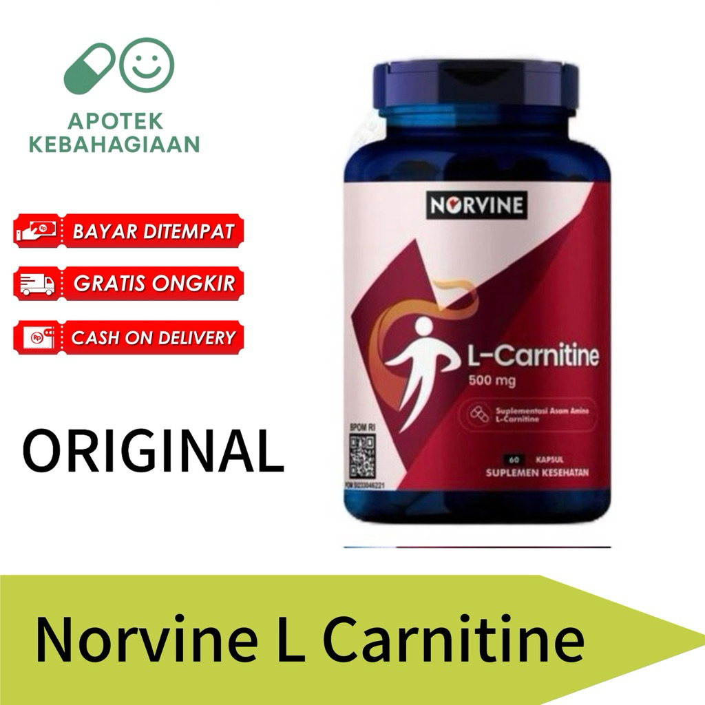 Norvine L Carnitine 500MG Botol Isi 60 Tablet