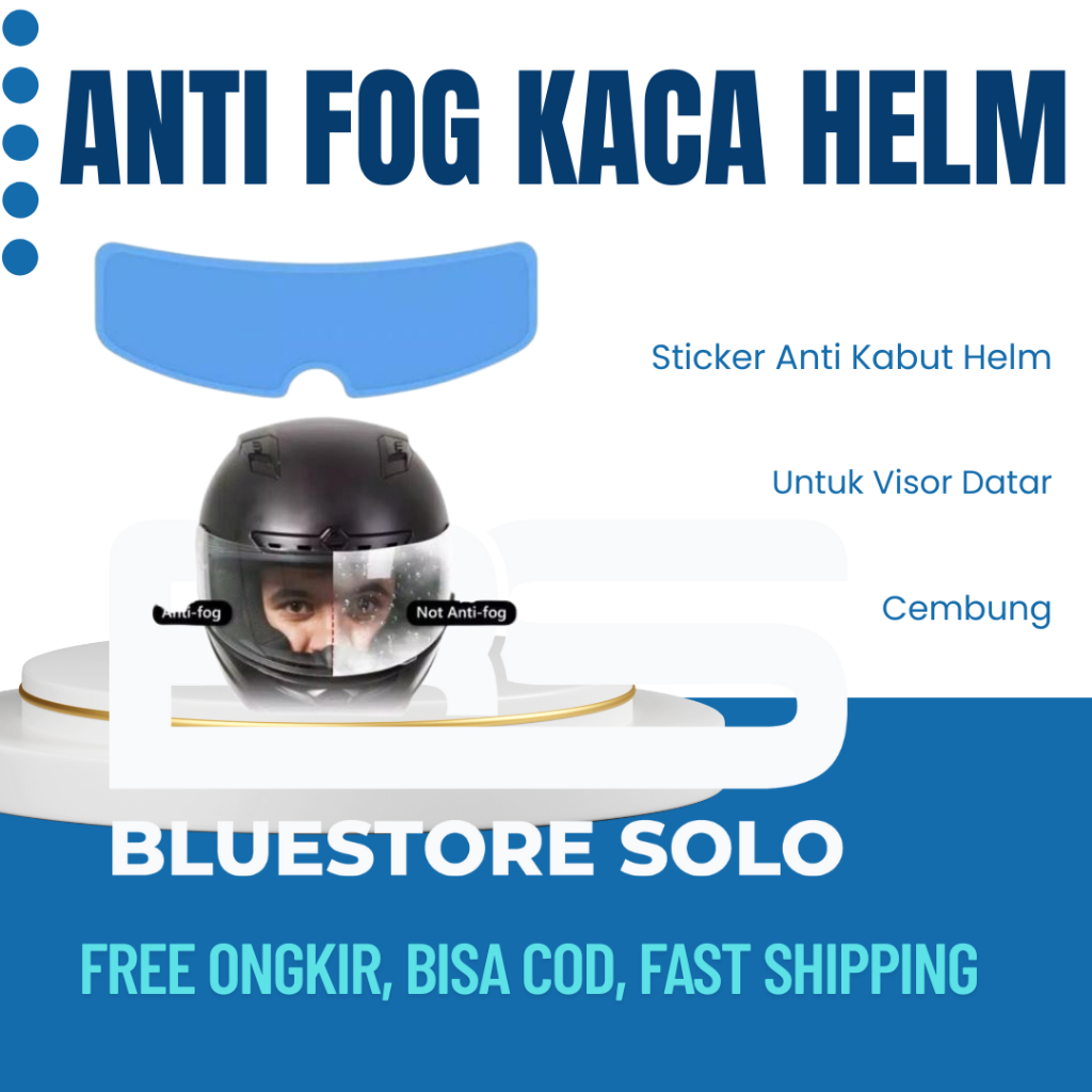 Anti Fog Helm Kaca Film Helm Sticker Kaca Helm Antifog Sticker Anti Kabut Helm