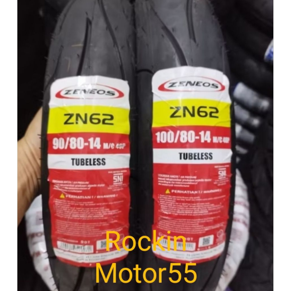 Ban tubeless Zeneos zN62 120/70-14, 100/80-14 untuk vario 160, PCX 150, Lexi, dll