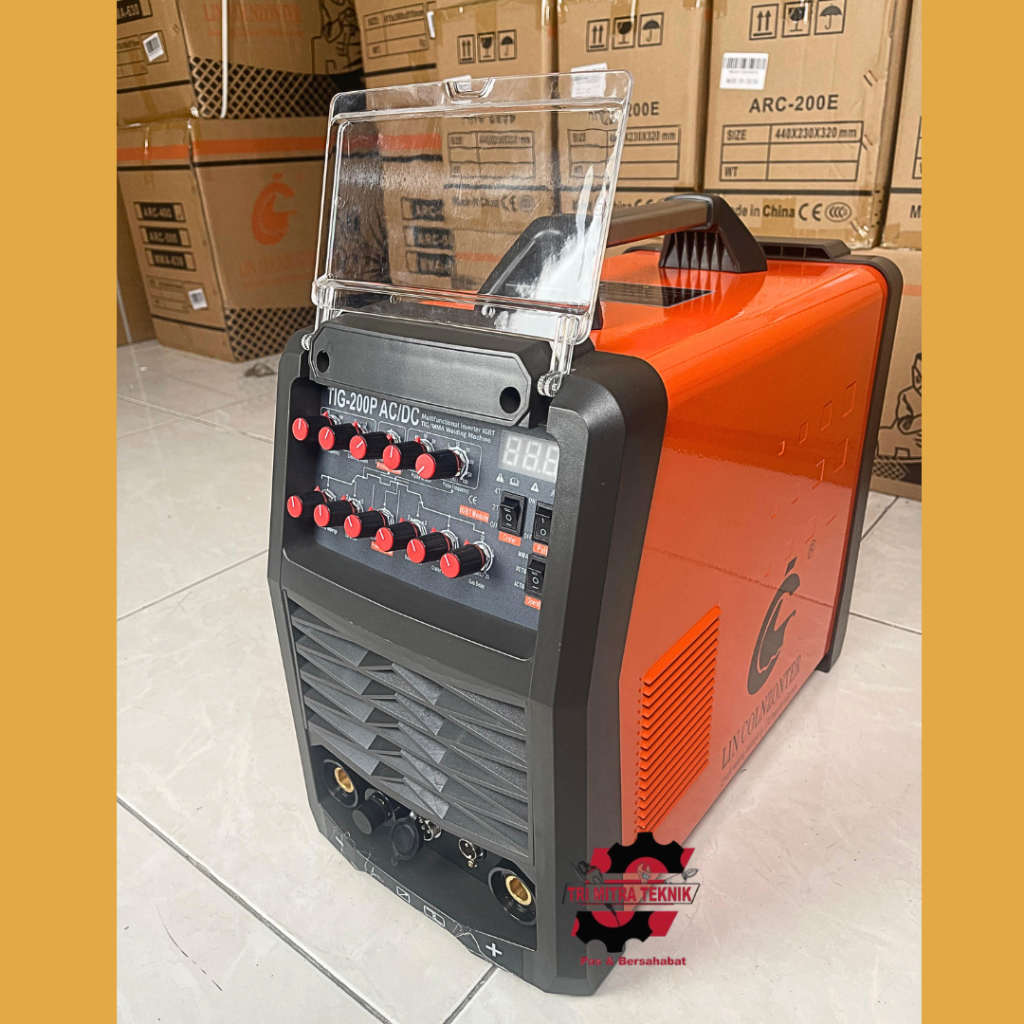 LINCOLNZONTER  Mesin Las Argon Alumunium TIG ARGON ACDC 200P 1phase Fullset Tinggal Pakai