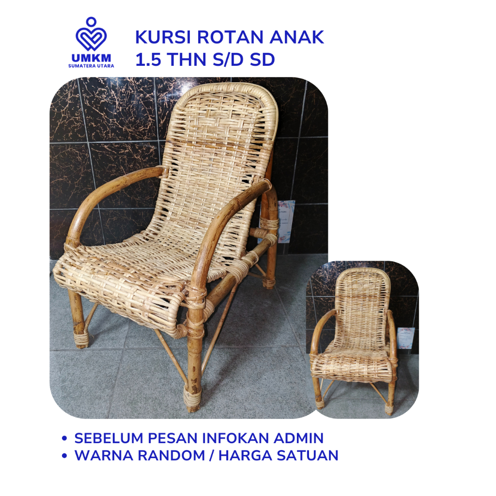 Kursi Santai Anak Kecil / kursi santai rotan / kursi rotan / kursi santai anak / rotan / kursi aman 