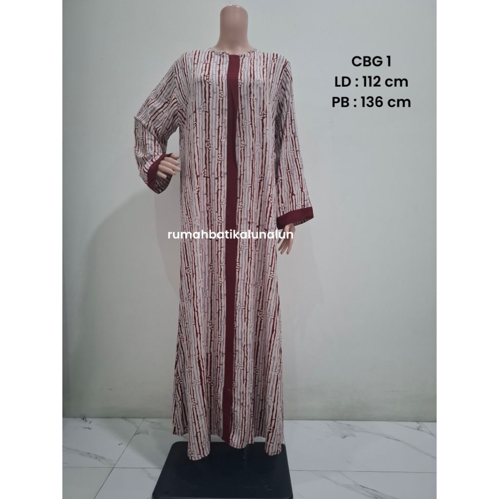 Longdres Resleting Tangan Panjang Naufa CBG by Luza Batik Pekalongan