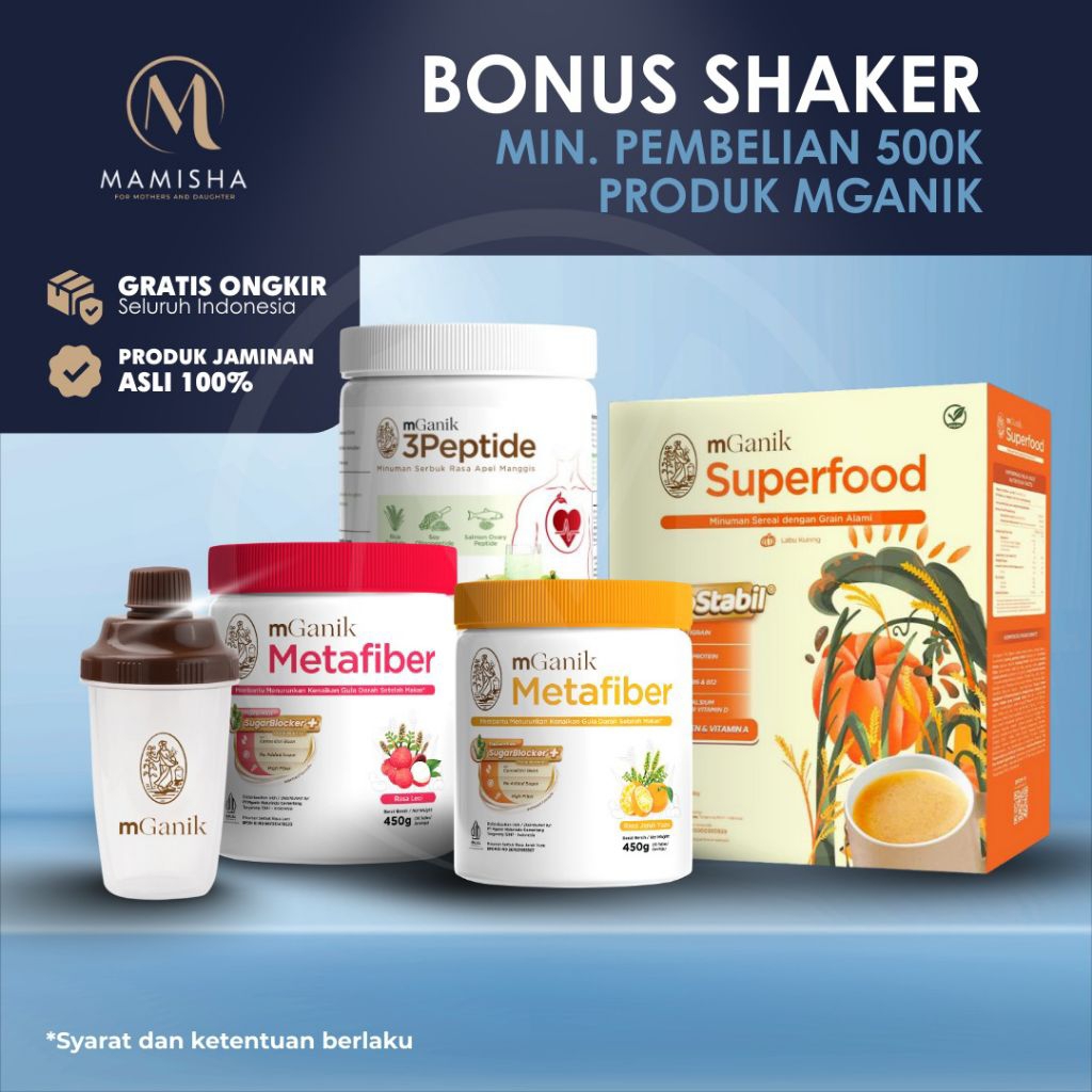 

Mganik Metafiber Mganik Multigrain Superfood Kesehatan Original Toples Box