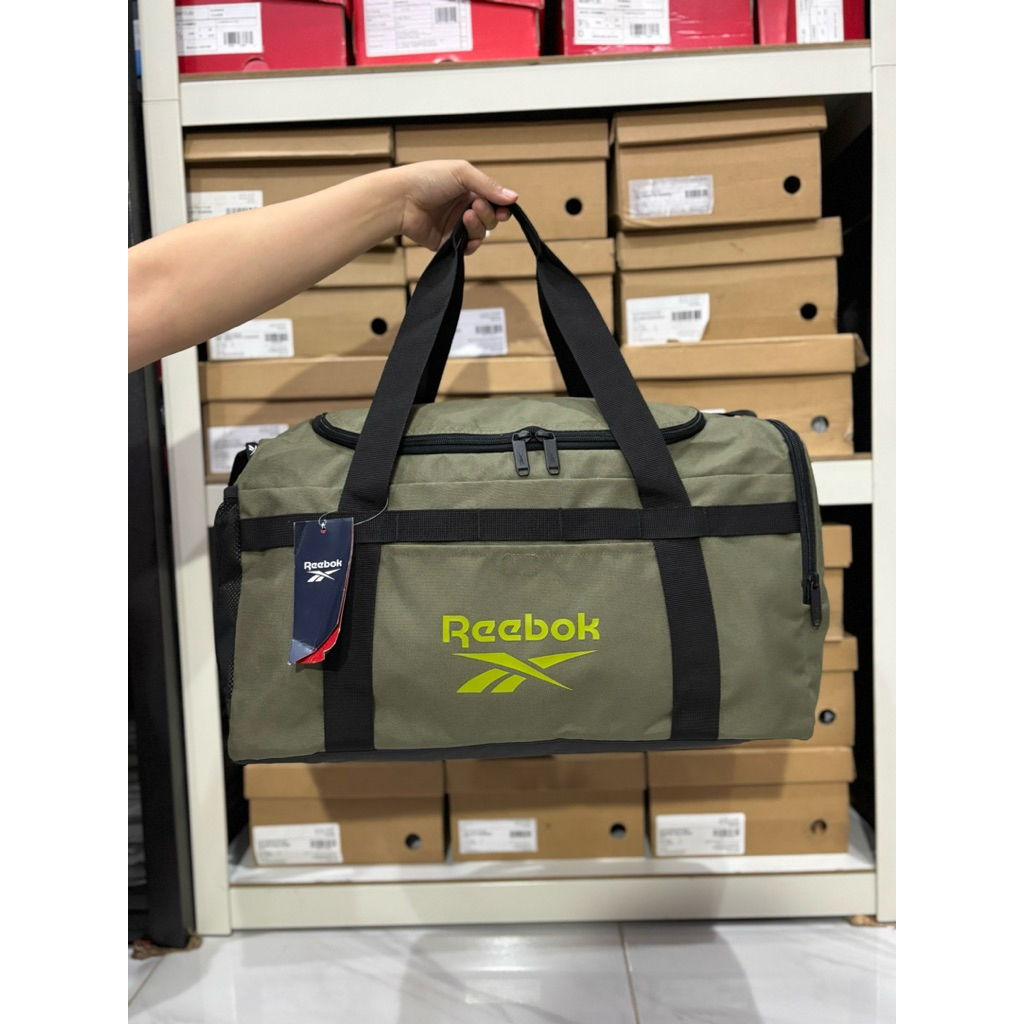 TAS REEBOK TRAVEL GYMBAG MAYFLY DARK GREEN REEUDB223MF TAS GYM FITNESS DUFFLE BAG TRAVEL TAS SERBAGU