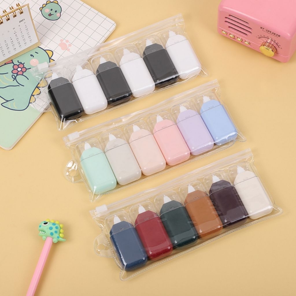 

(PO001) 6PCS Correction tape set | Tip Ex kertas