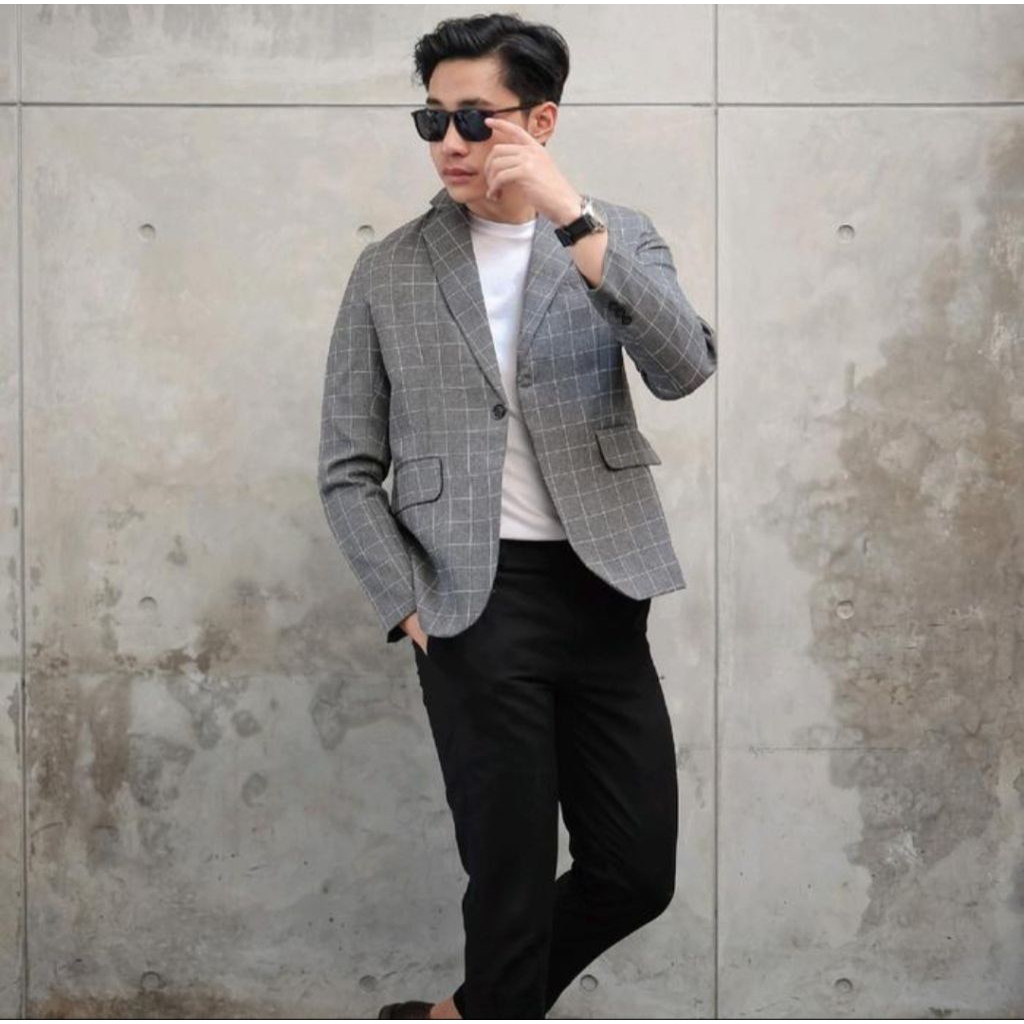 JAS BLAZER PRIA DEWASA REMAJA GAYA KOREA STYLE-JAS BALZER MODEL SLIMFIT KEKINIAN TERBARU VIRAL