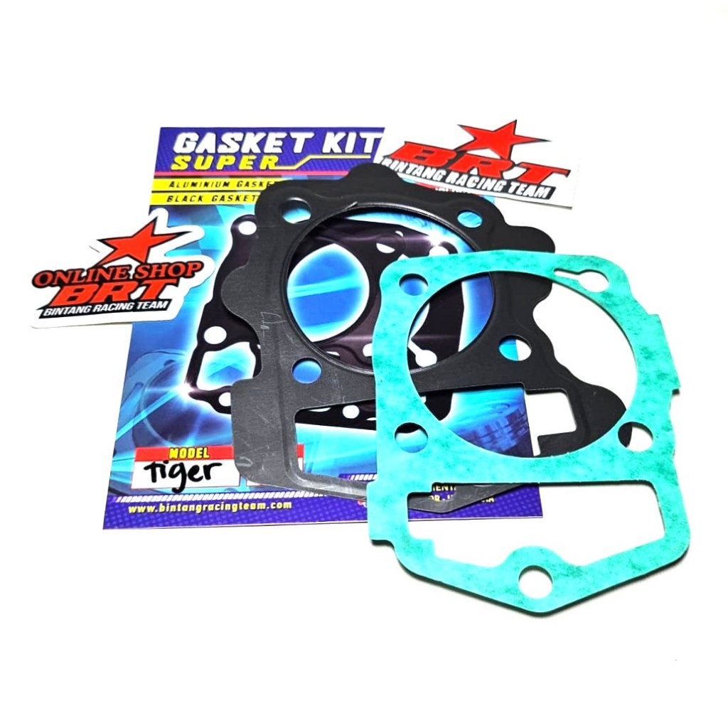 GASKET BRT PAKING BLOK HEAD TIGER GL PRO GL MAX MEGAPRO CB100 CB 125 66mm 66 mm PACKING ATAS BAWAH B
