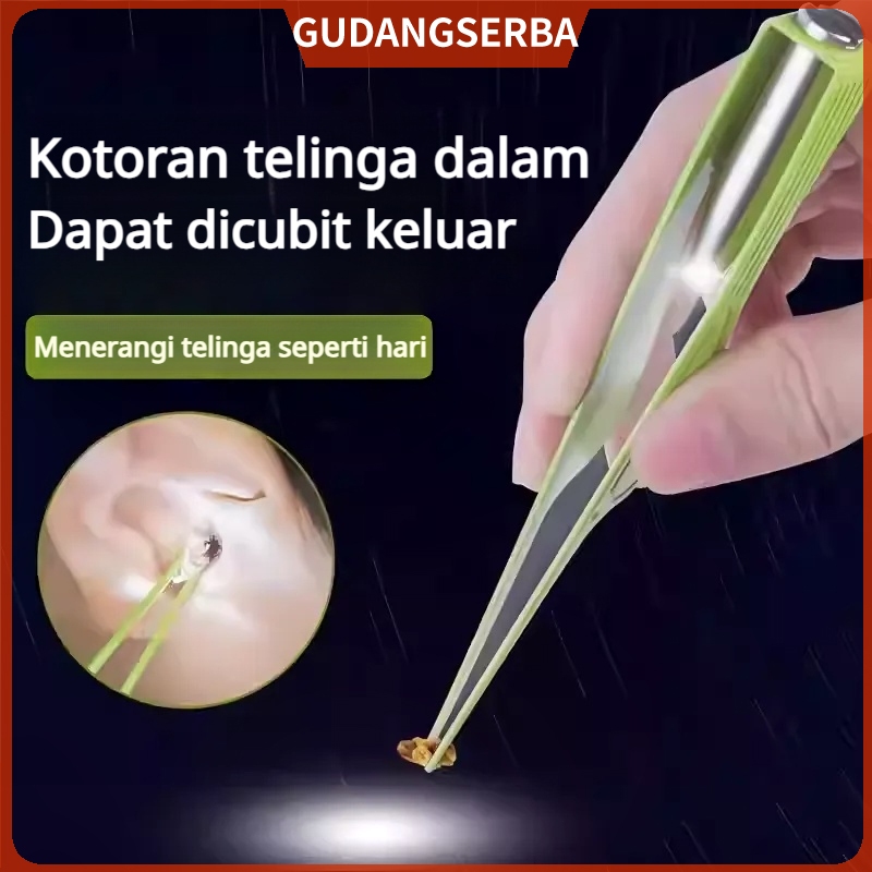 Pinset kotoran telinga, pinset pembersih telinga bercahaya, alat pembersih telinga untuk anak-anak