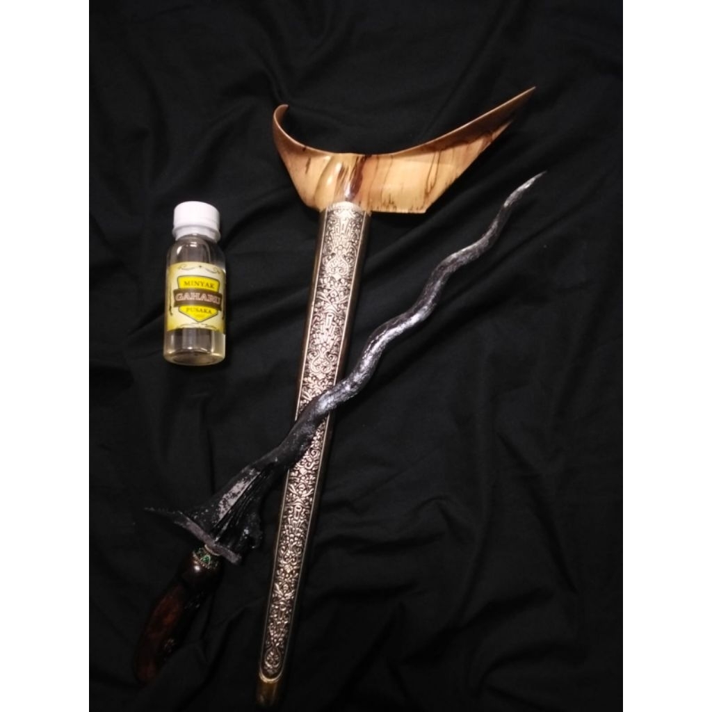 Keris Sepuh Panimbal Luk 9 Pamor Wengkon Tangguh Majapahit Kuno Free Minyak Perawatan