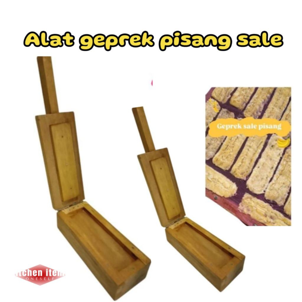 Alat Geprek Pisang Sale Kayu Tradisional / Cetakan Pisang Sale Geprek
