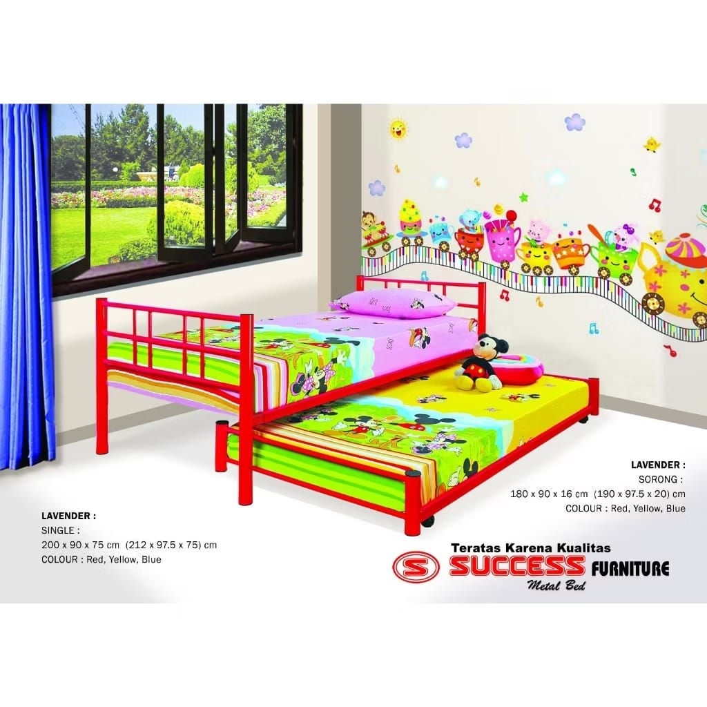 Ranjang Susun Besi Success Lavender