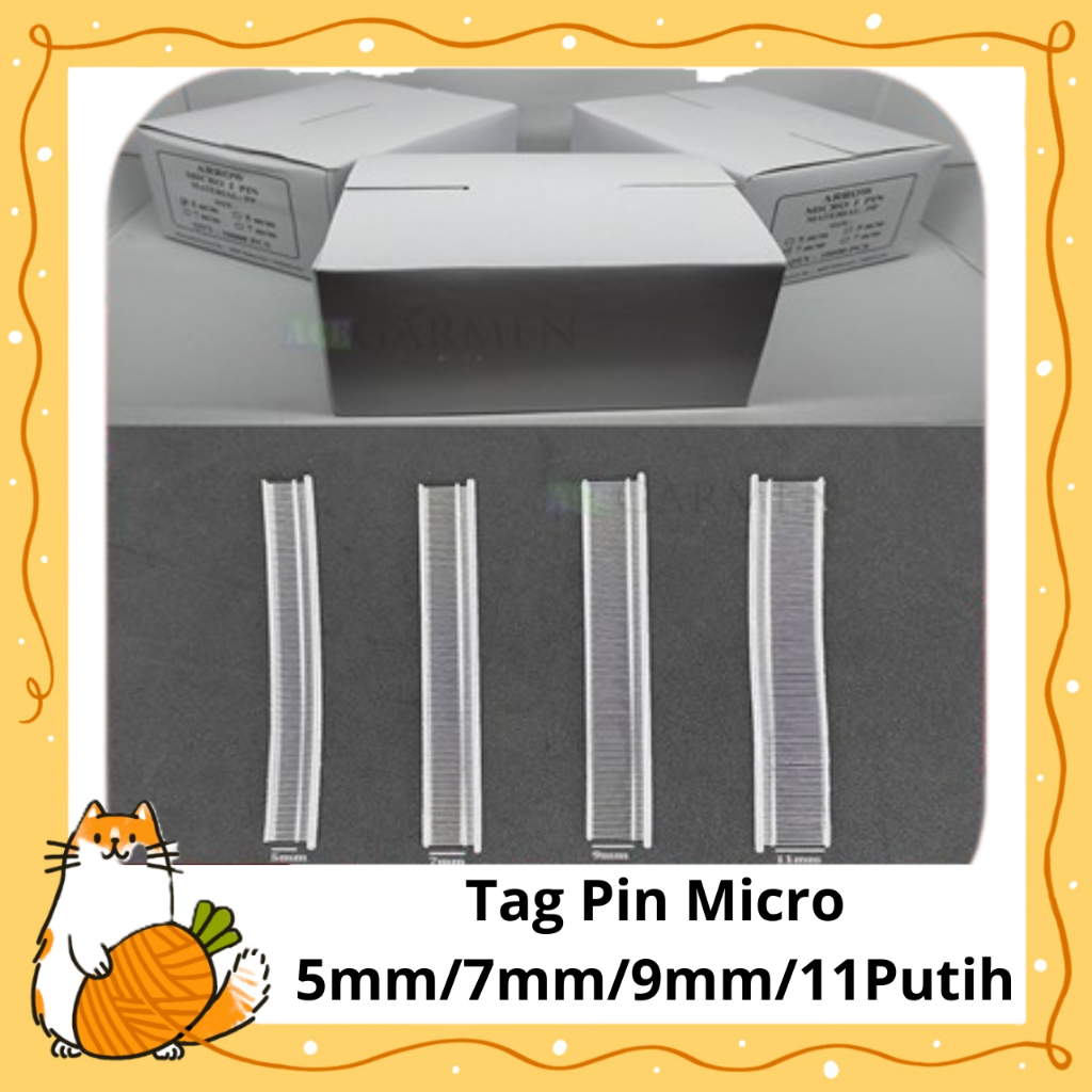 Tag Pin Mickro Box Isi 10000 size 5mm/7mm/9mm/11mm