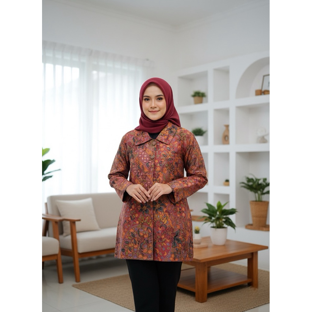 Tunik Batik Lasem Atasan Wanita - Bahan Lasem By Ratu Boutique