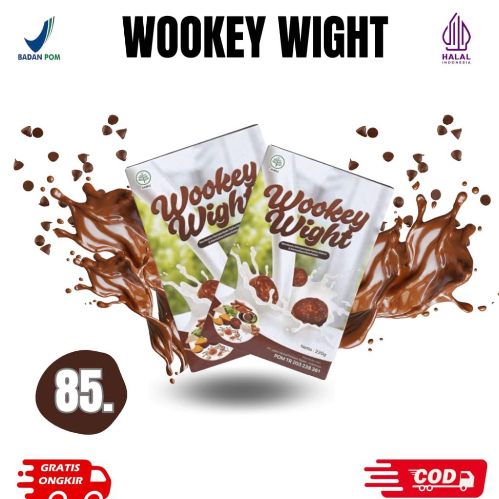 

2 pcs Wookey Wigth Susu Penambah Berat Badan Paling Pepat & Ampuh Penambah Energi Tubuh Halal Bpom