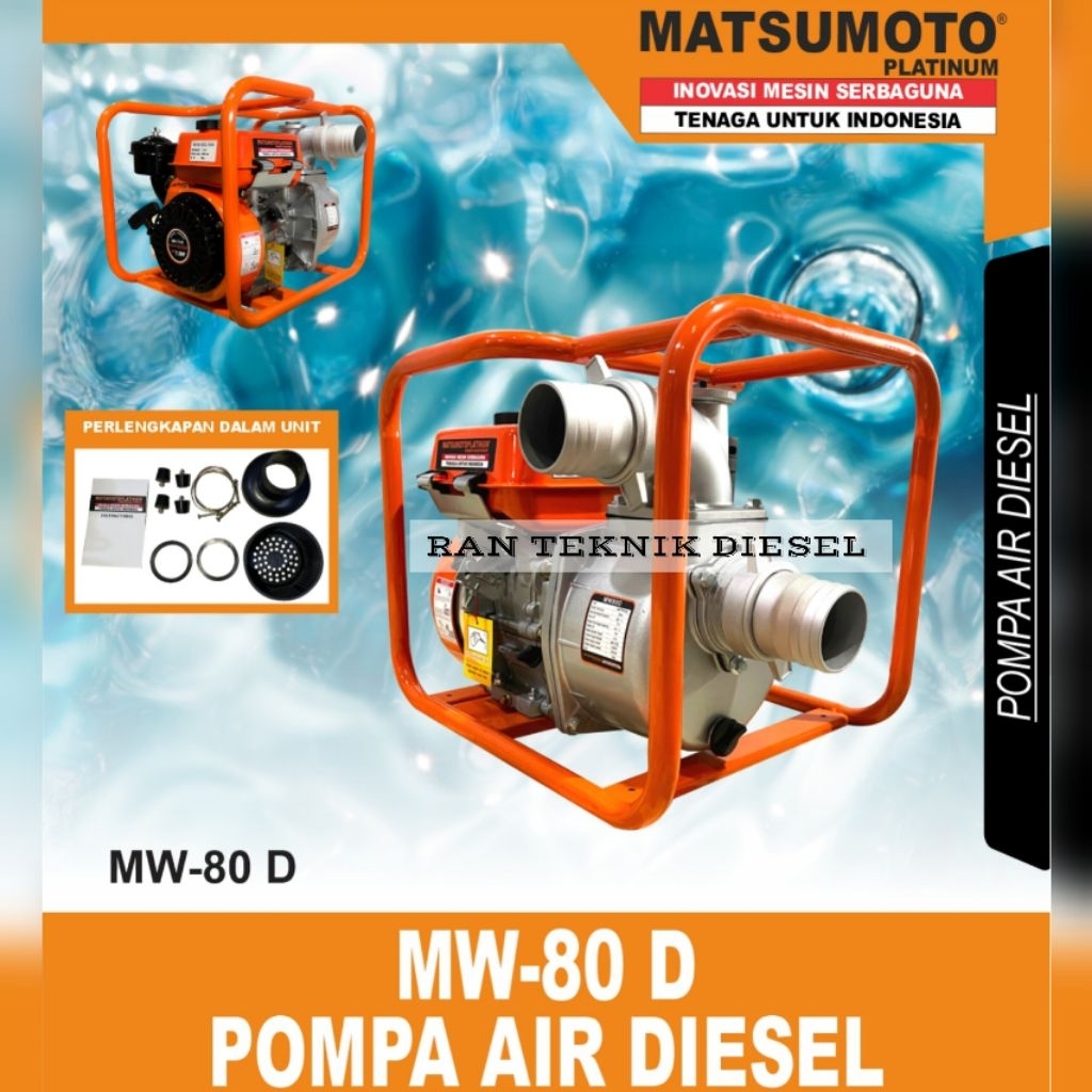 Pompa Air Diesel 3 INCH MATSUMOTO MW 80D / Water Pump