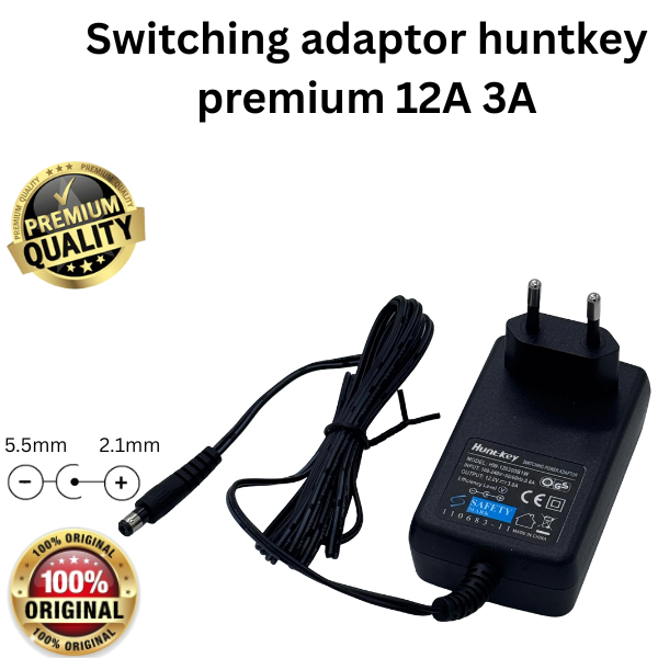 Adaptor modem Huntkey router 12V 3A / 12V 2A switching charger 12Volt 3ampere / 12 Volt 2 ampere