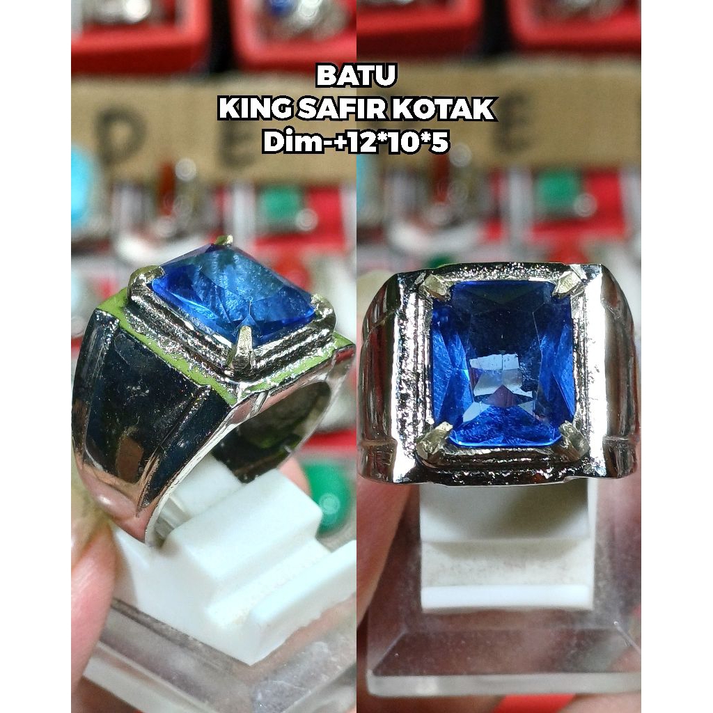 BATU KING SAFIR CATING KOTAK CRISTAL