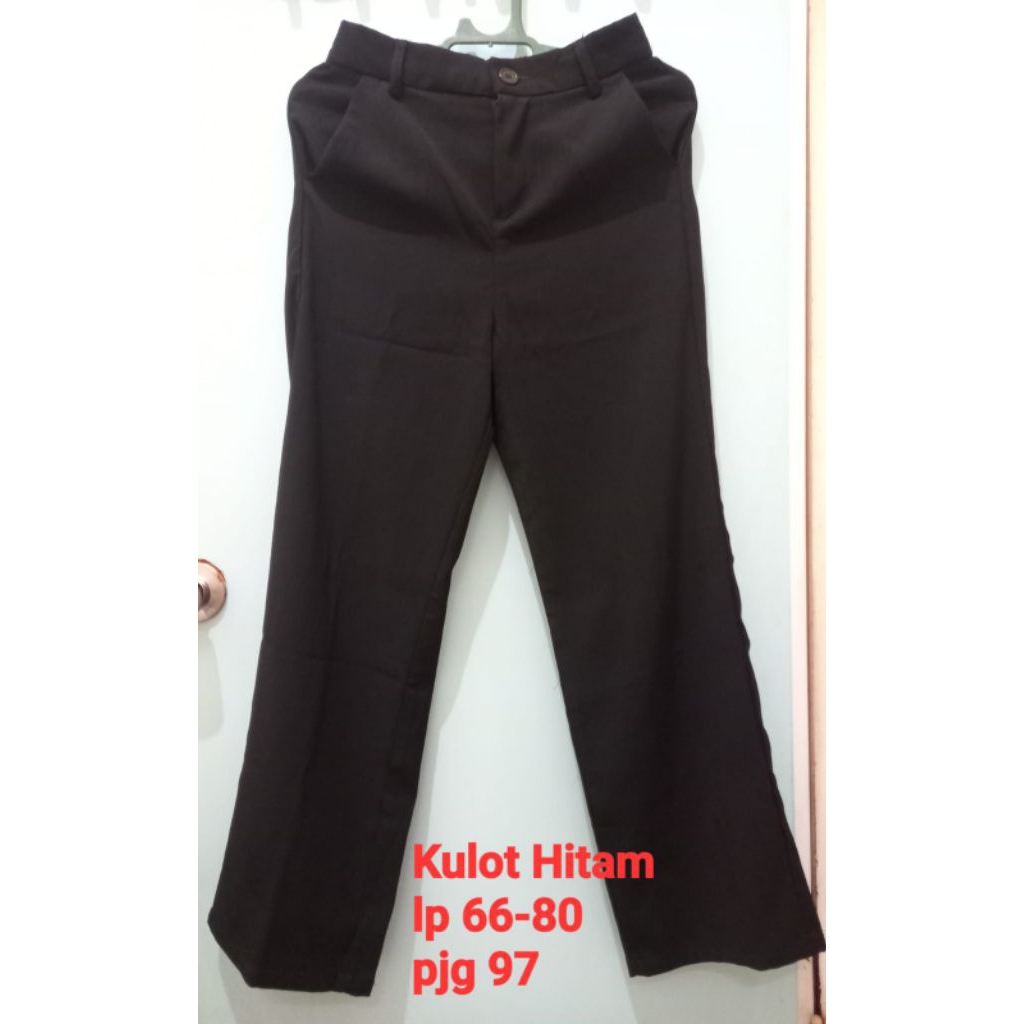 PL Celana kulot hitam, loose pants