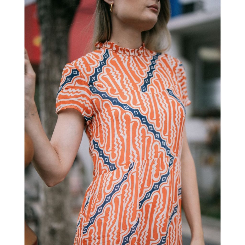 Kanti - GATRI DRESS - batik dress modern, batik dress paris, batik cap modern, dress batik kekinian,