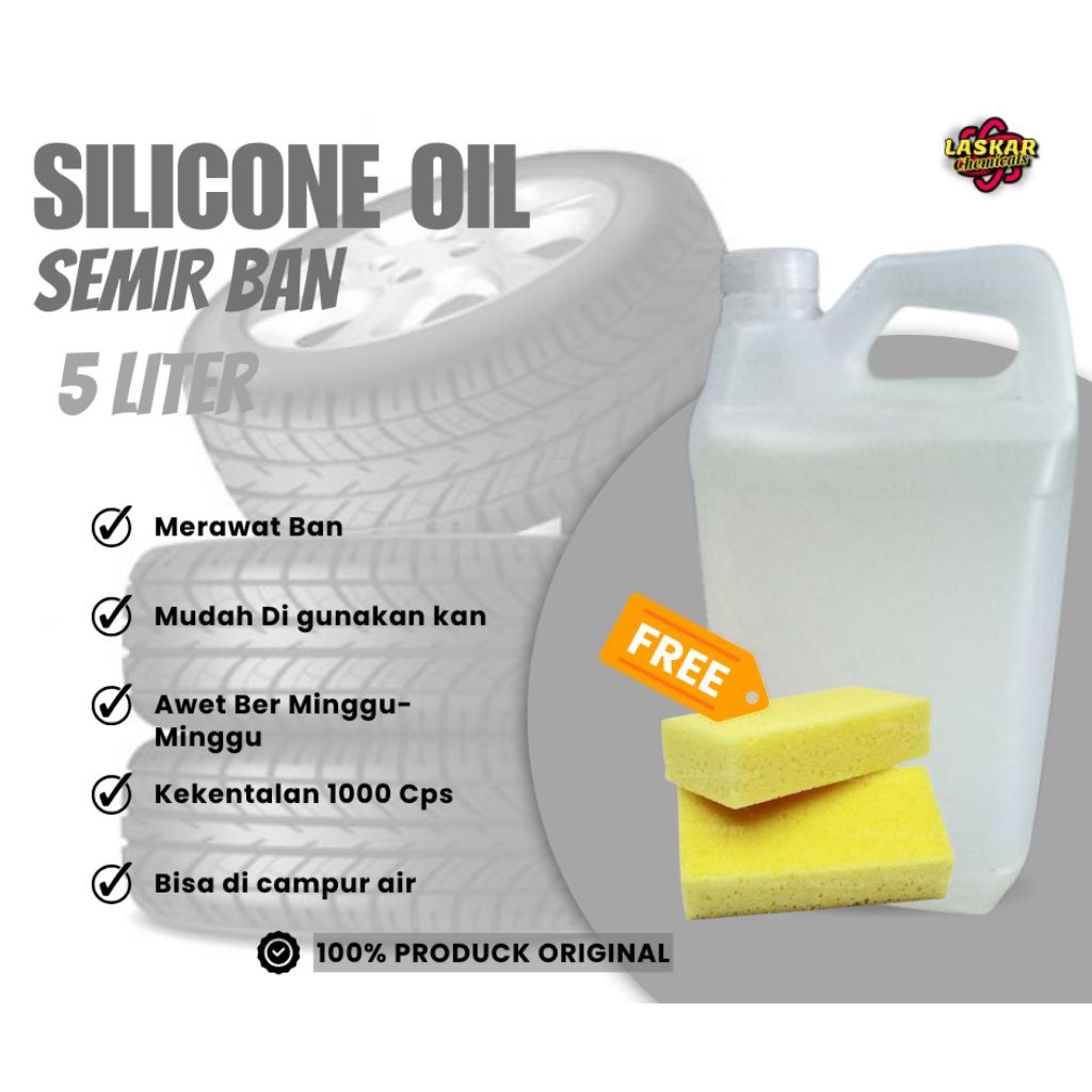 Silicone Oil /Silicon Oil Semir Ban Bisa di Campur air 5 Liter