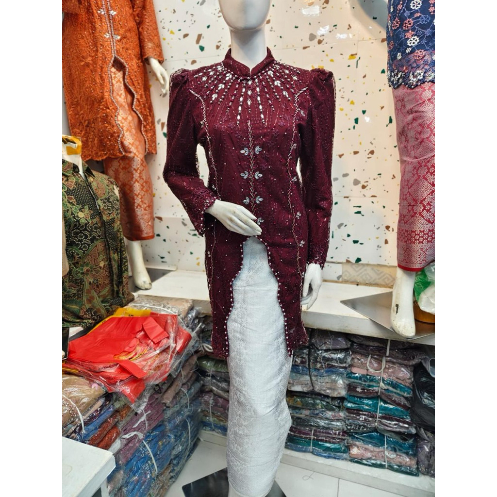 Kebaya Wisuda Payet Premium - Kebaya Wisuda Modern - Kebaya Wanita - Kebaya Pesta - Kebaya Set Rok S