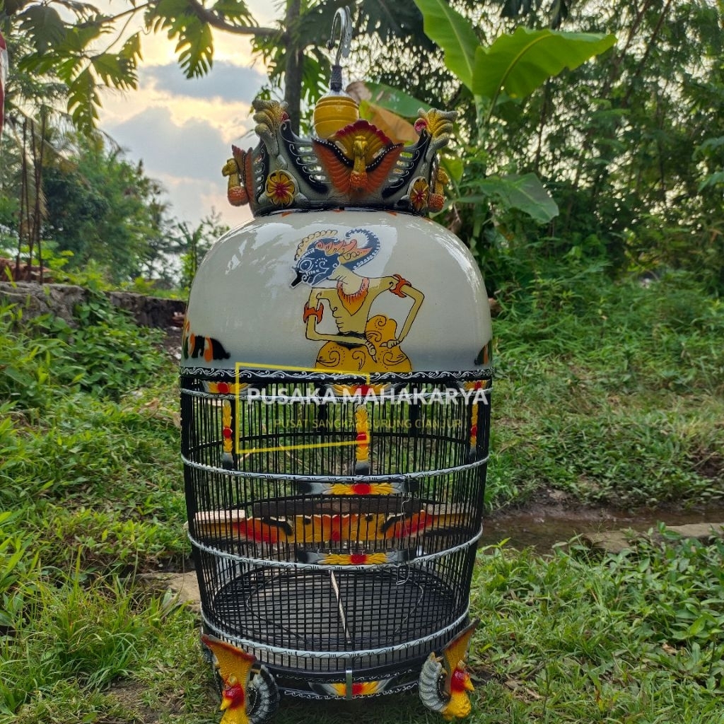 SANGKAR BURUNG KAYU TERLARIS MURAH BERKUALITAS KANDANG PERKUTUT MAHKOTA MERAK PIBER TERBAIK MOTIF WA