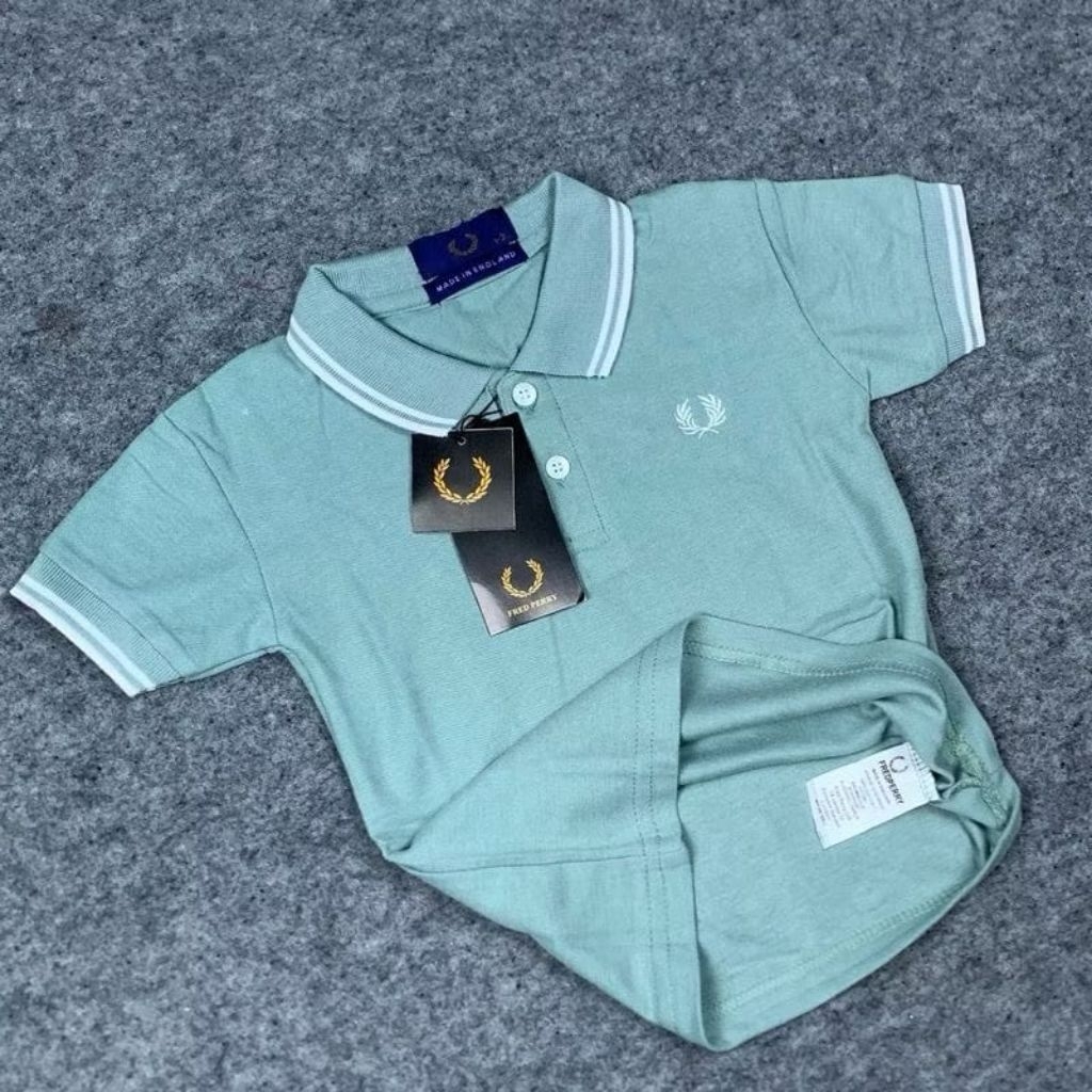 Kaos Kerah Polo Anak-Anak Fred perry/Usia 1-12Tahun/Kaos Polo Anak Lengan Pendek