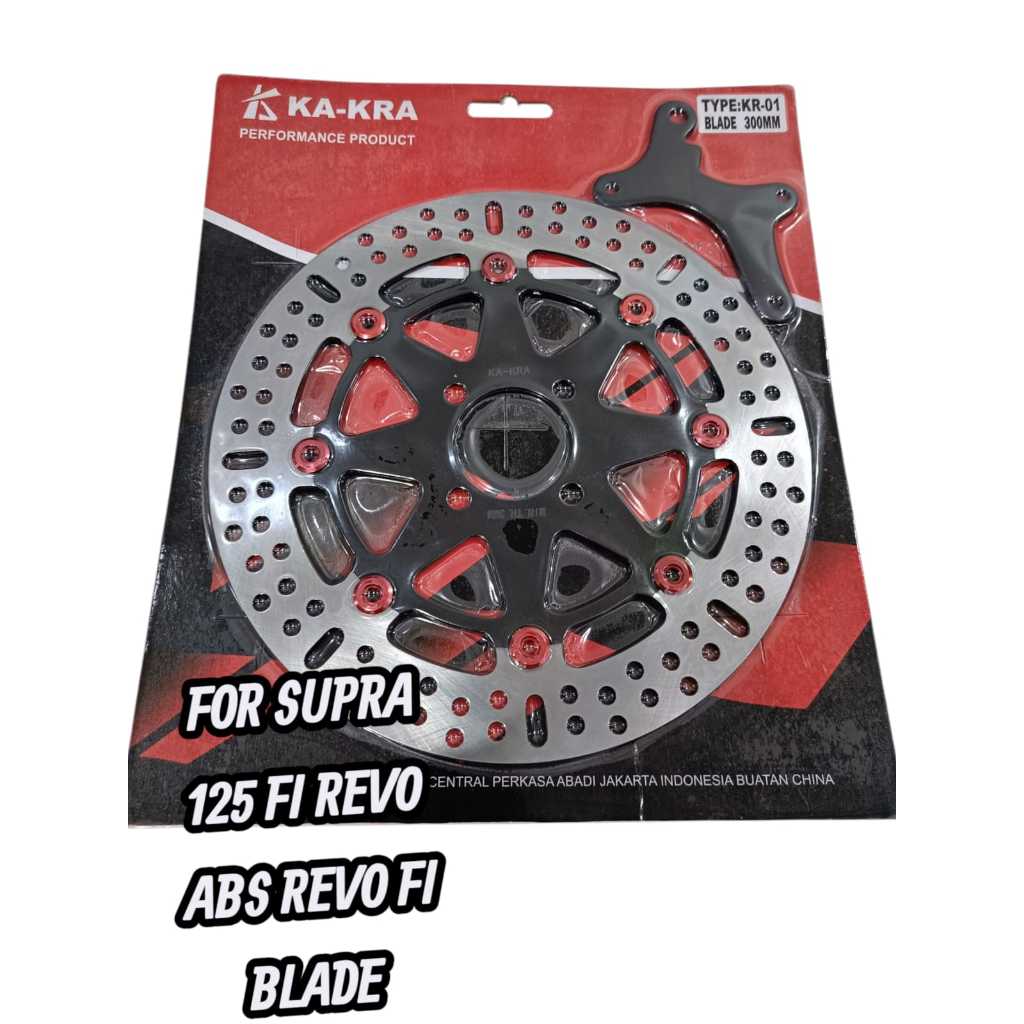 Piringan Cakram Depan Variasi Lebar 300 mm Honda Blade Supra x 125 fi Revo Absolute New Baut 4 Datar