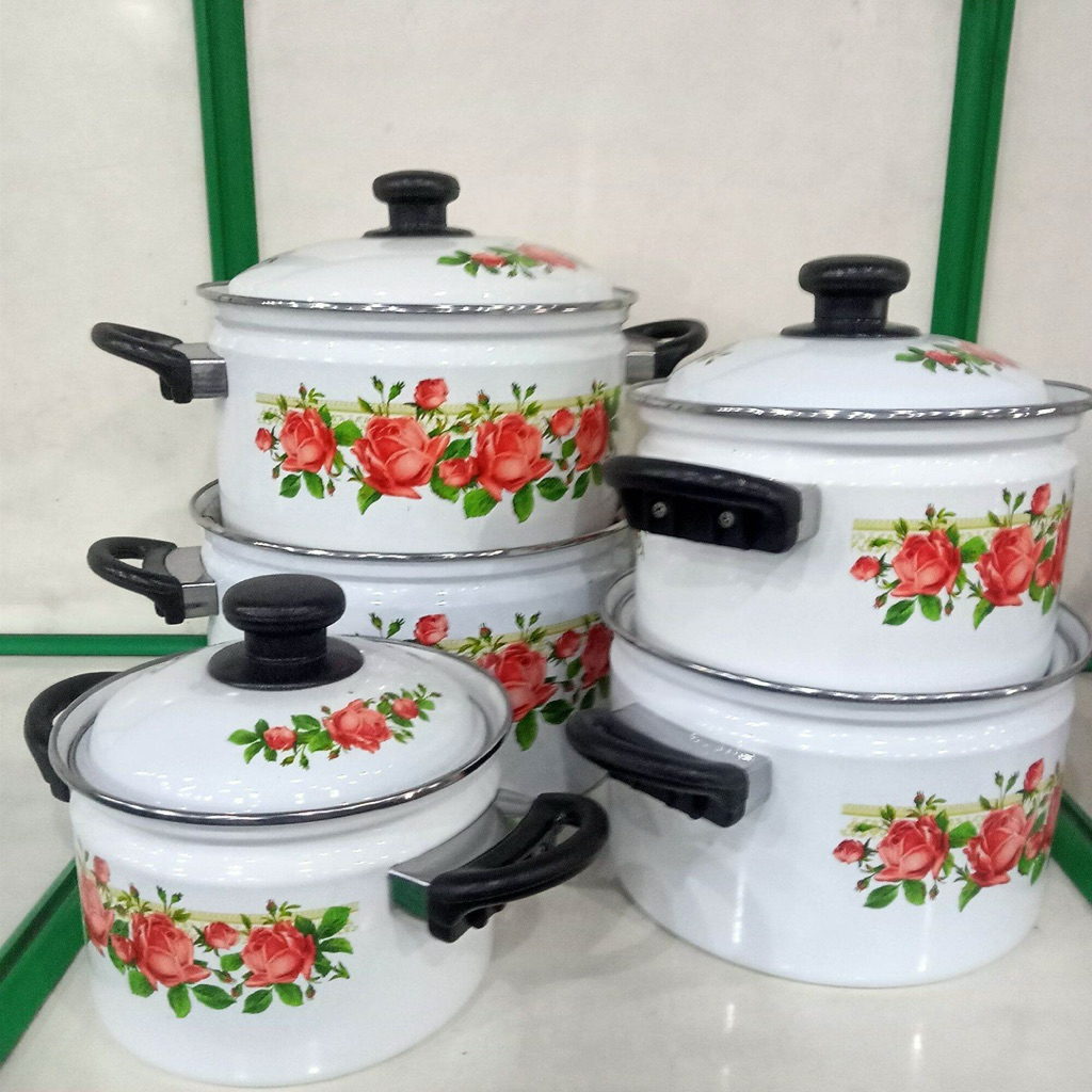 5 SET PANCI IDEAL ENAMEL THAILAND SET 16-24CM