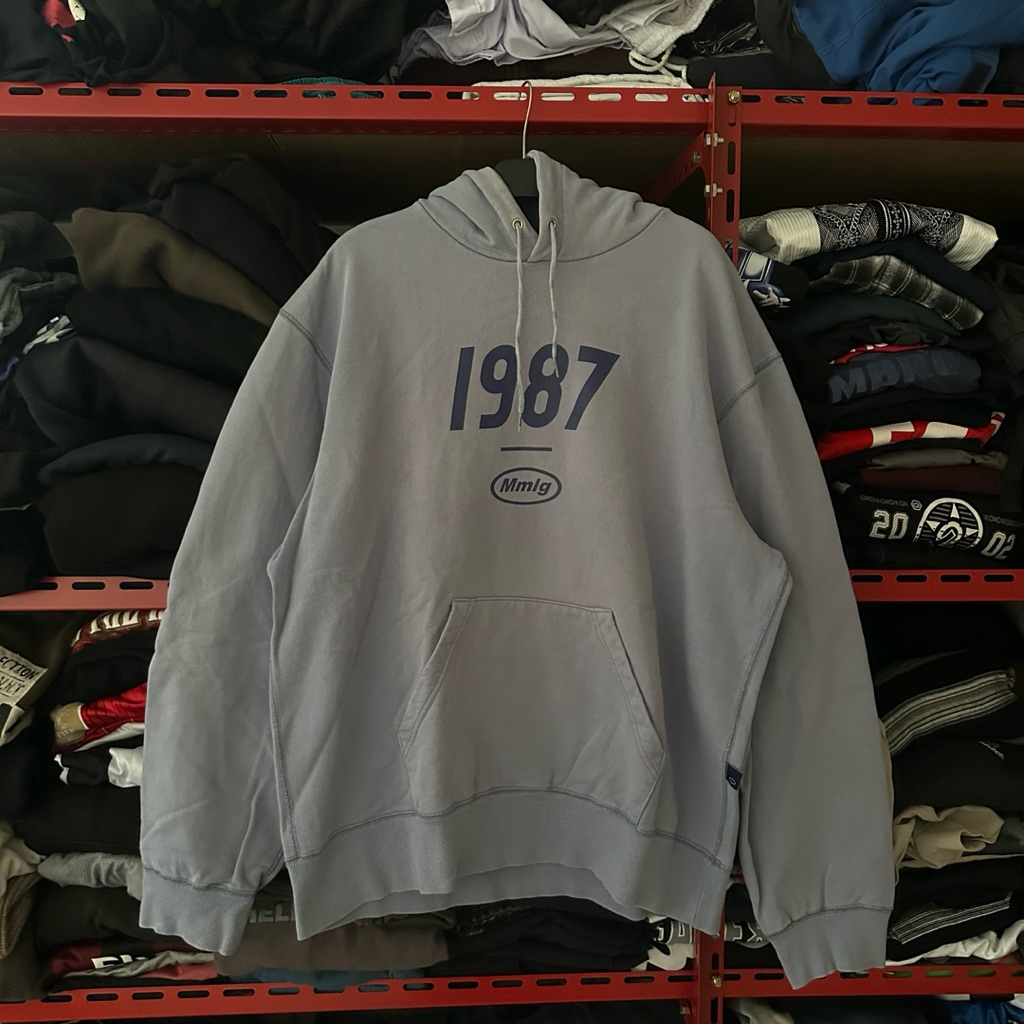 Hoddie mmlg 1987 baby blue washing tebal boxy oversize rare item