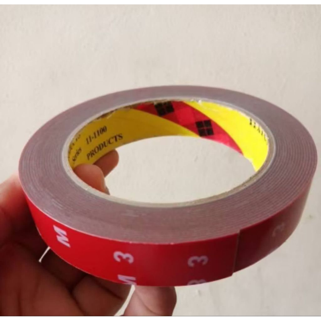 Double Tape 3M Merah dan Hijau Super Kuat Perekat 2 Sisi PE Foam