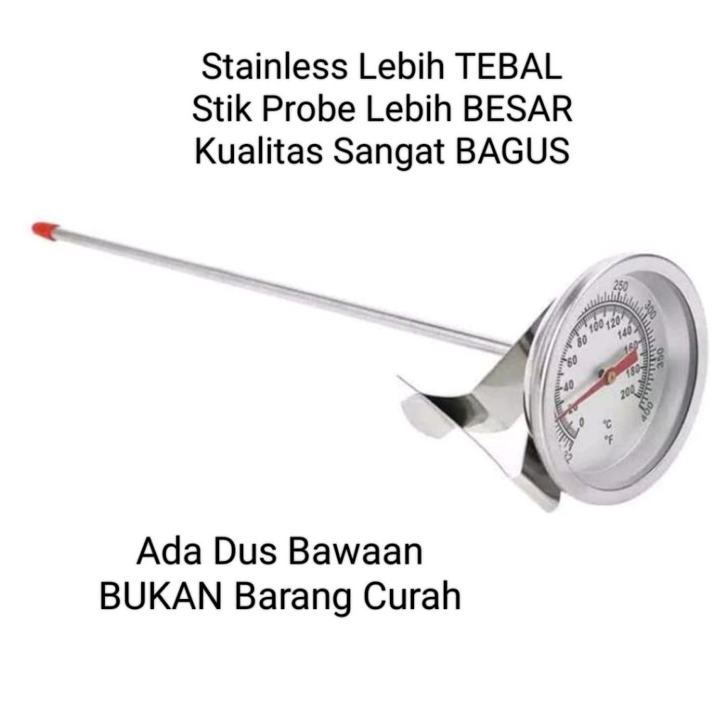 Thermometer Masak Air Kopi Termometer Minyak BBQ Daging Suhu Goreng Termometer Analog