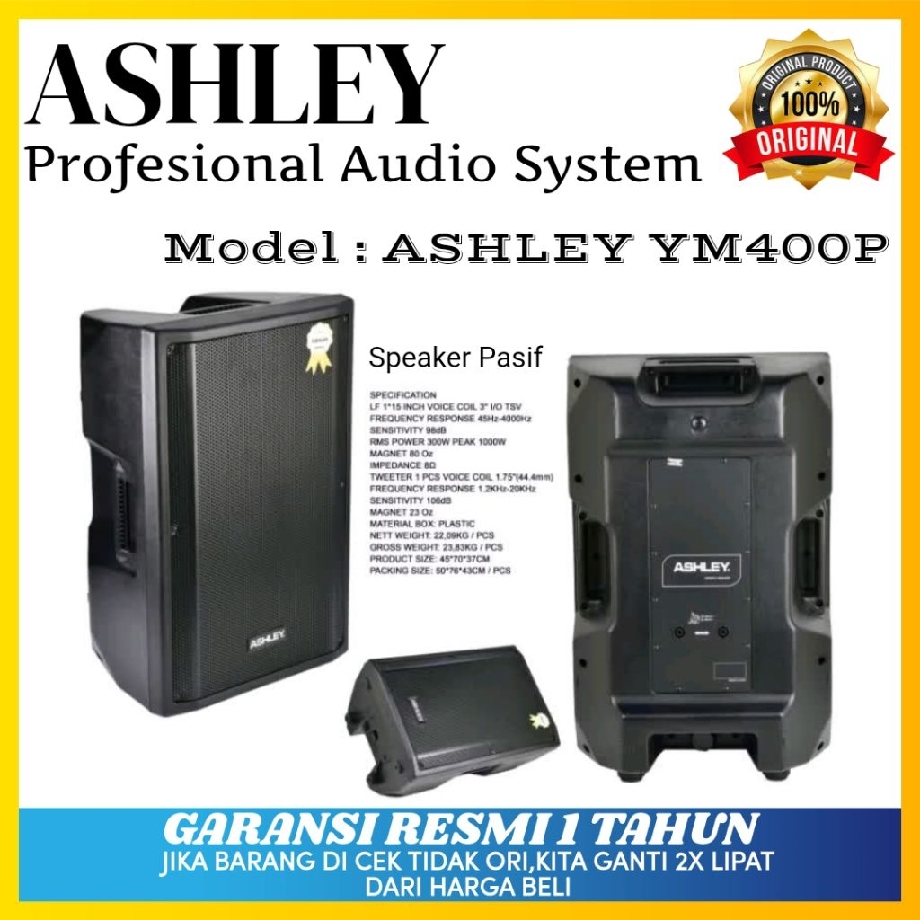 Speaker Pasif Ashley YM400P Original Speaker Pasif Ashley 15inch