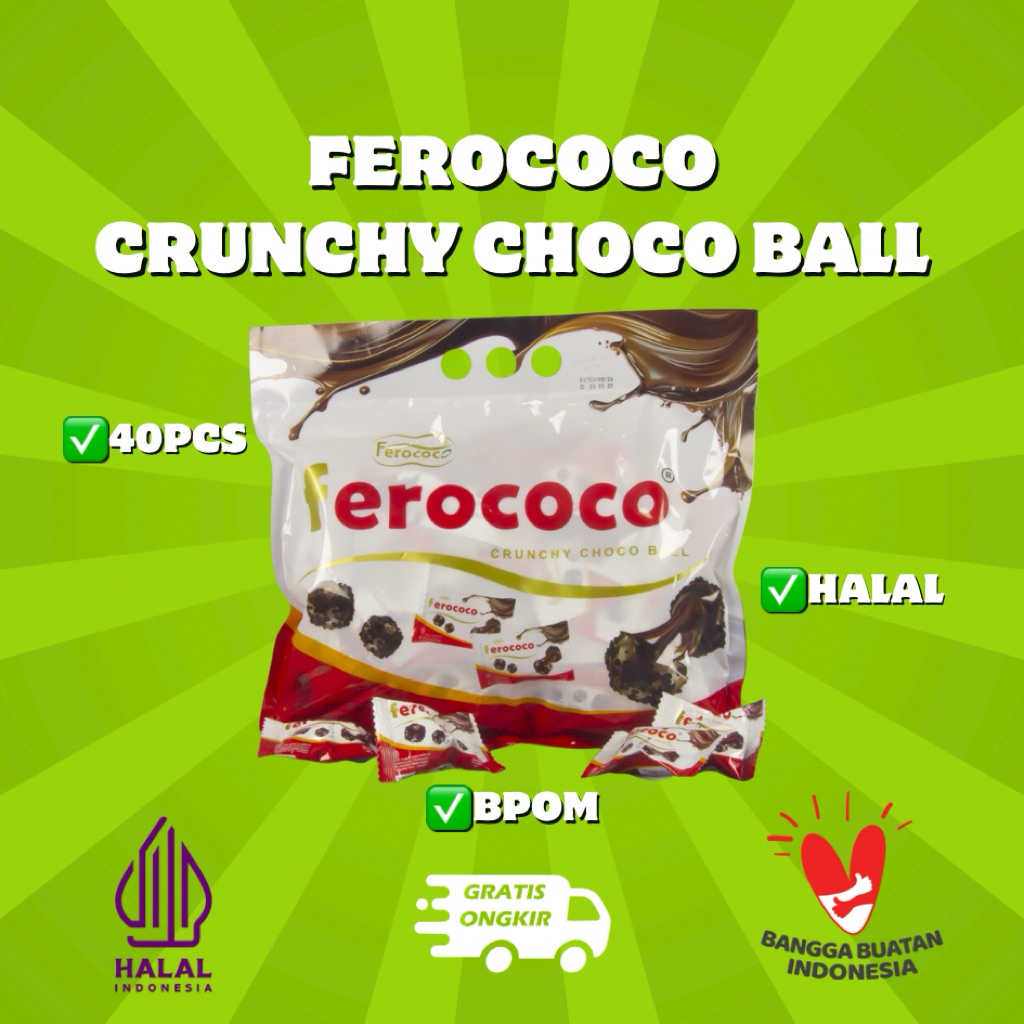 

FEROCOCO CRUNCHY CHOCO BALL BOLA COKELAT CEMILAN MURAH