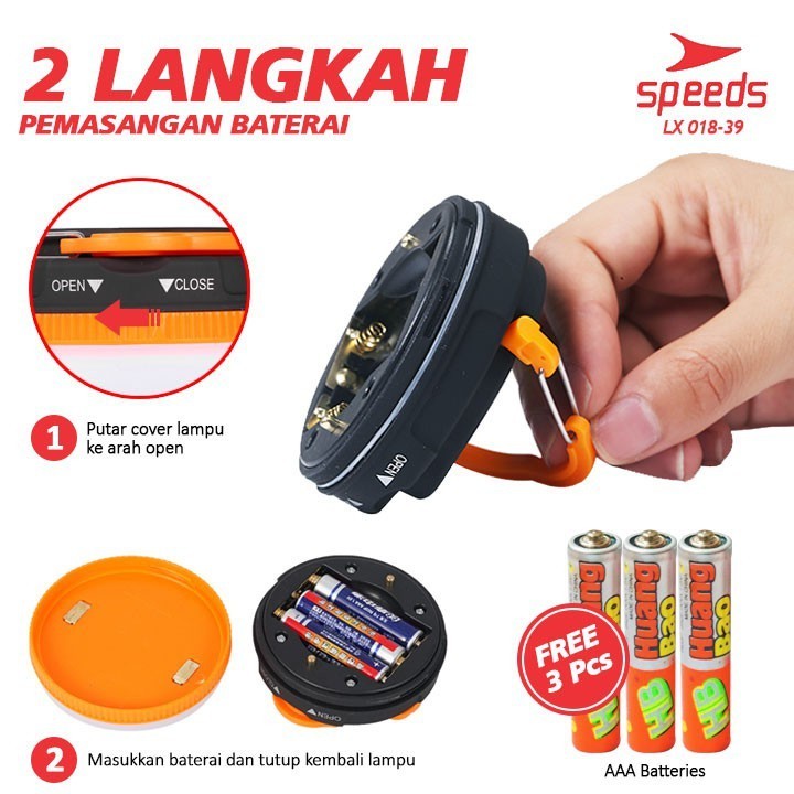 Lampu Tenda Bulat Baterai