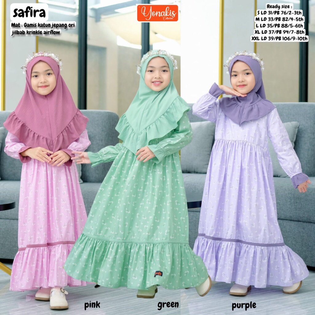 Safira gamis kids setelan gamis anak terbaru