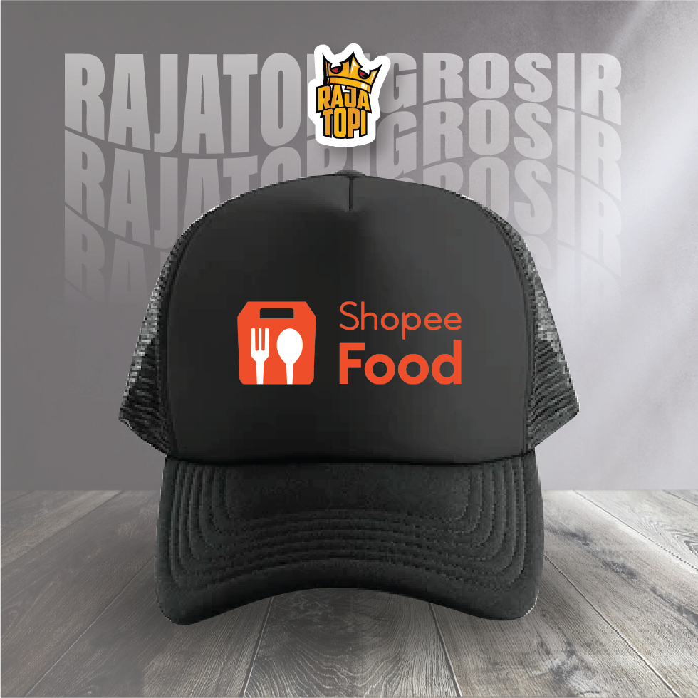 topi custom sablon satuan/ topi sablon / kurir shopee food