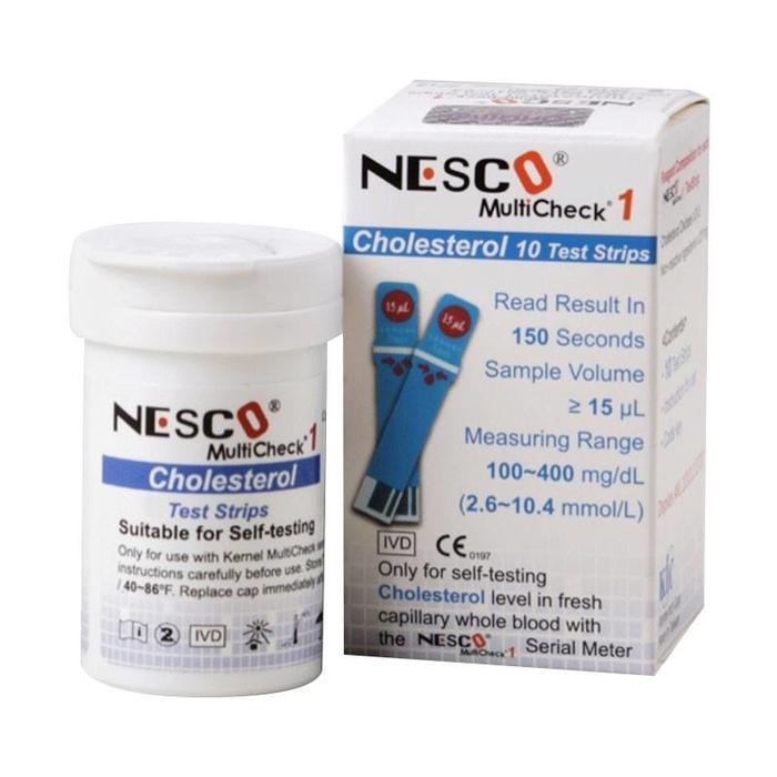 Nesco MultiCheck Strip Kolesterol 10 Test Strips untuk Tes Kolesterol