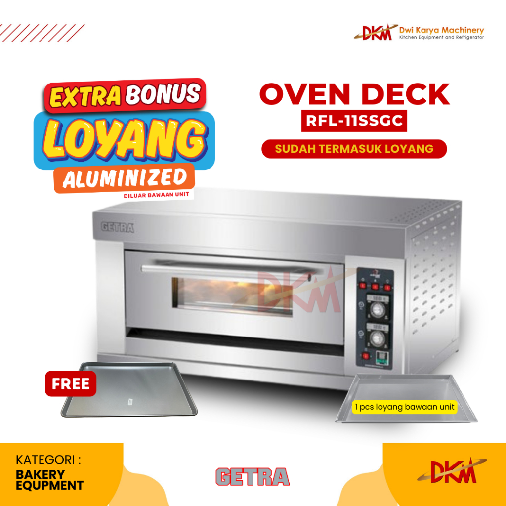 Oven Gas 1 deck 2 Tray RFL-12SSGC/Oven Gas Roti/ Oven Gas Getra 1 deck 2 loyang RFL-12SSGC/Oven RFL 