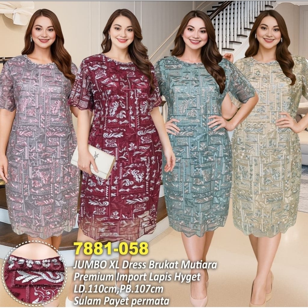 PREMIUM LD100 LD110 DRESS PESTA BAJU NATAL 7880 7881