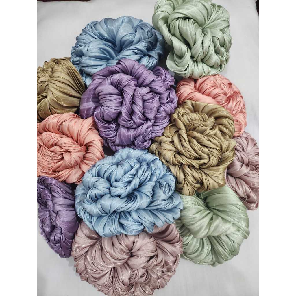 Scrunchie/Ikat Rambut/Cemol/Pita Rambut Bahan Shimer