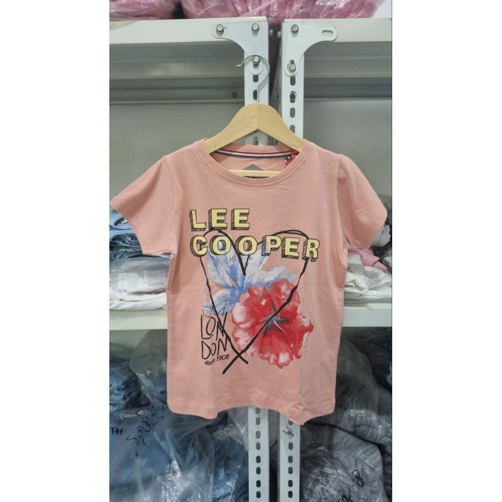 5-10 Th Kaos Lengan Pendek Anak Perempuan Brand Lee Cooper