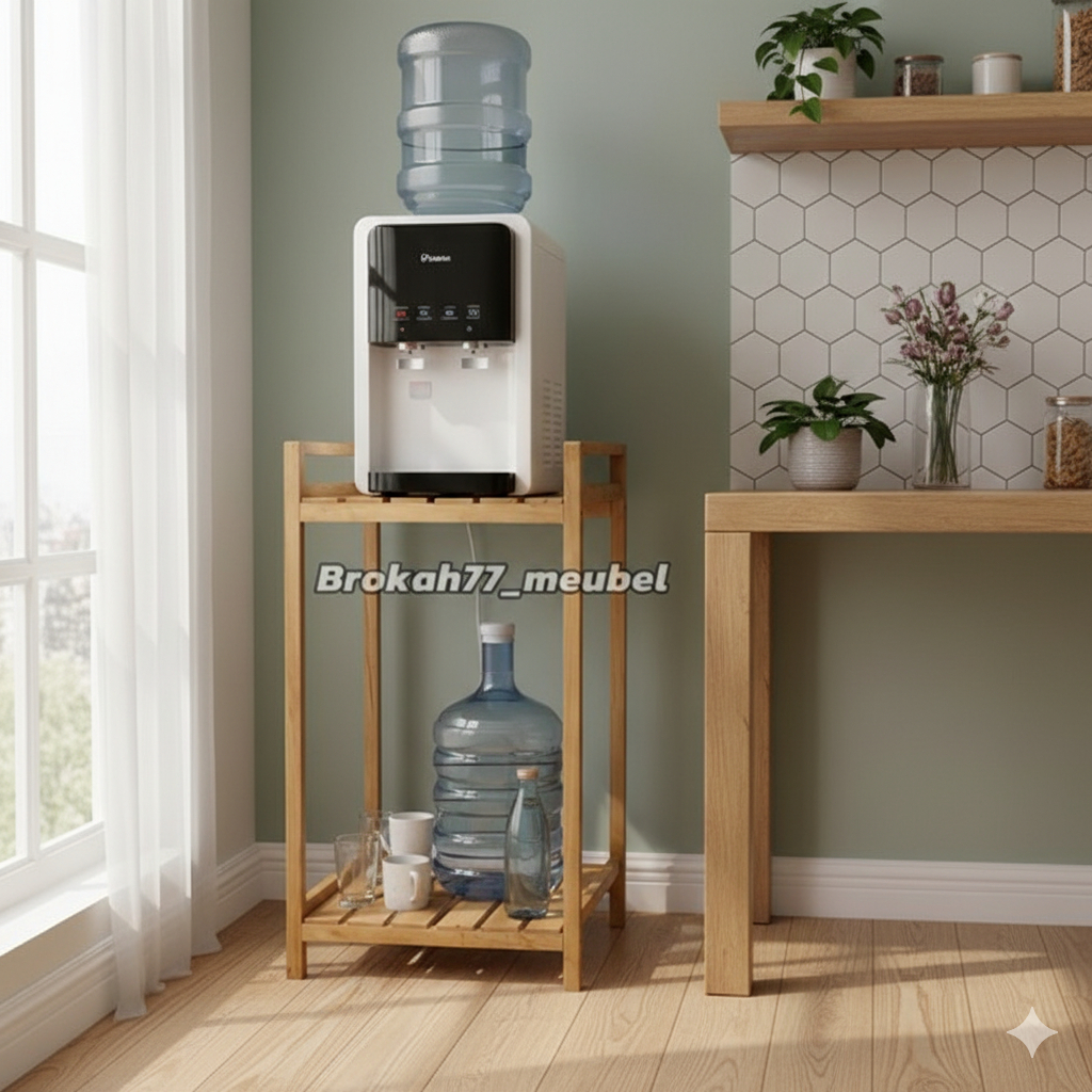 RAK GALON//RAK DISPENSER//RAK Multifungsi KAYU MAHONI