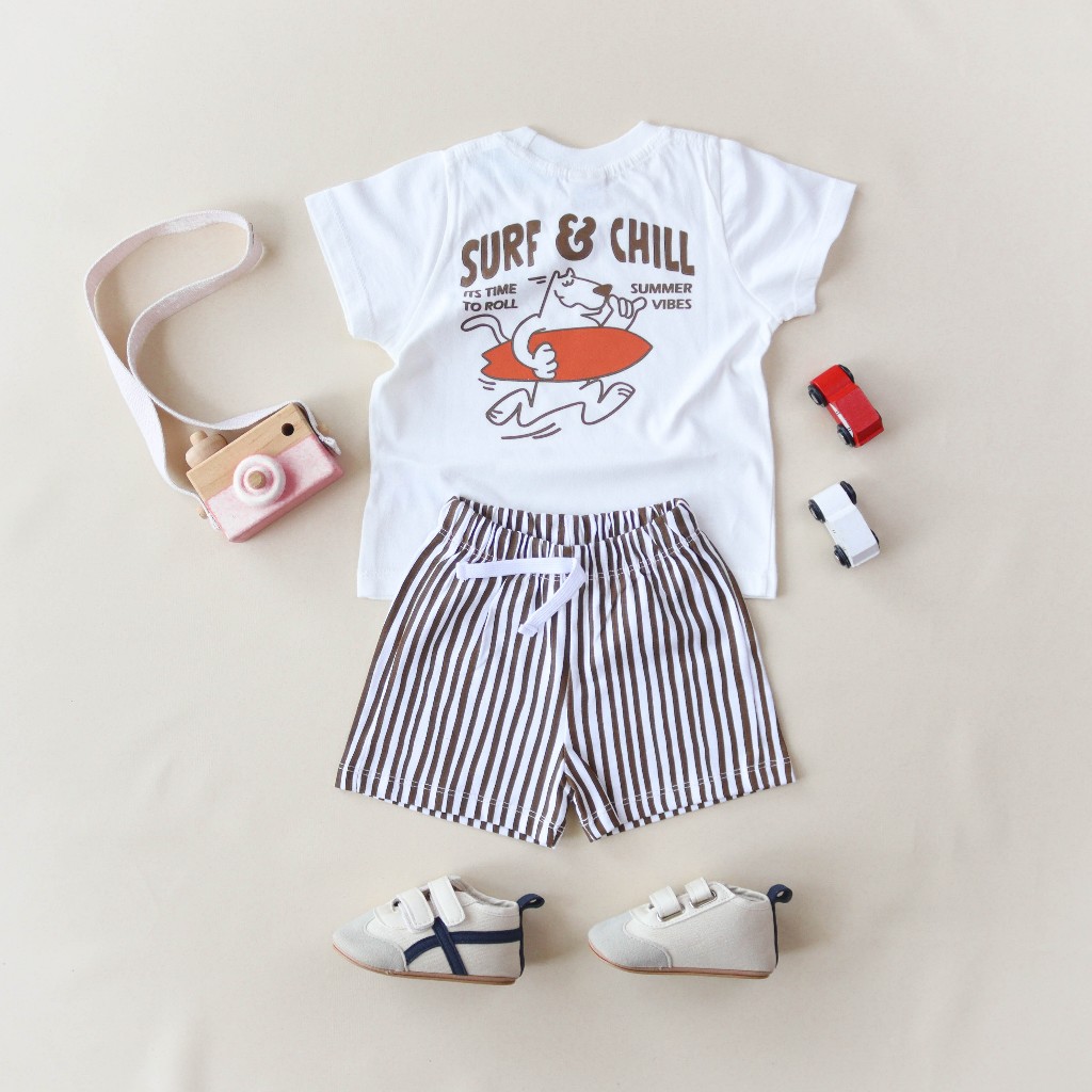 Nuka Graphic One Set Setelan Bayi dan Anak Laki-Laki 1-6 Tahun Sablon Premium 100% Katun Combed