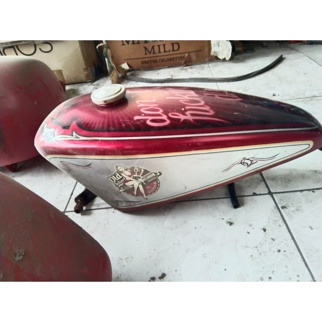DIJUAL TANKI CHOPPER / MOTOR CUSTOM WITH AIRBRUSH
